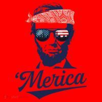 Abraham Lincoln Sunglasses Bandana Merica Santa Hat thumb 1