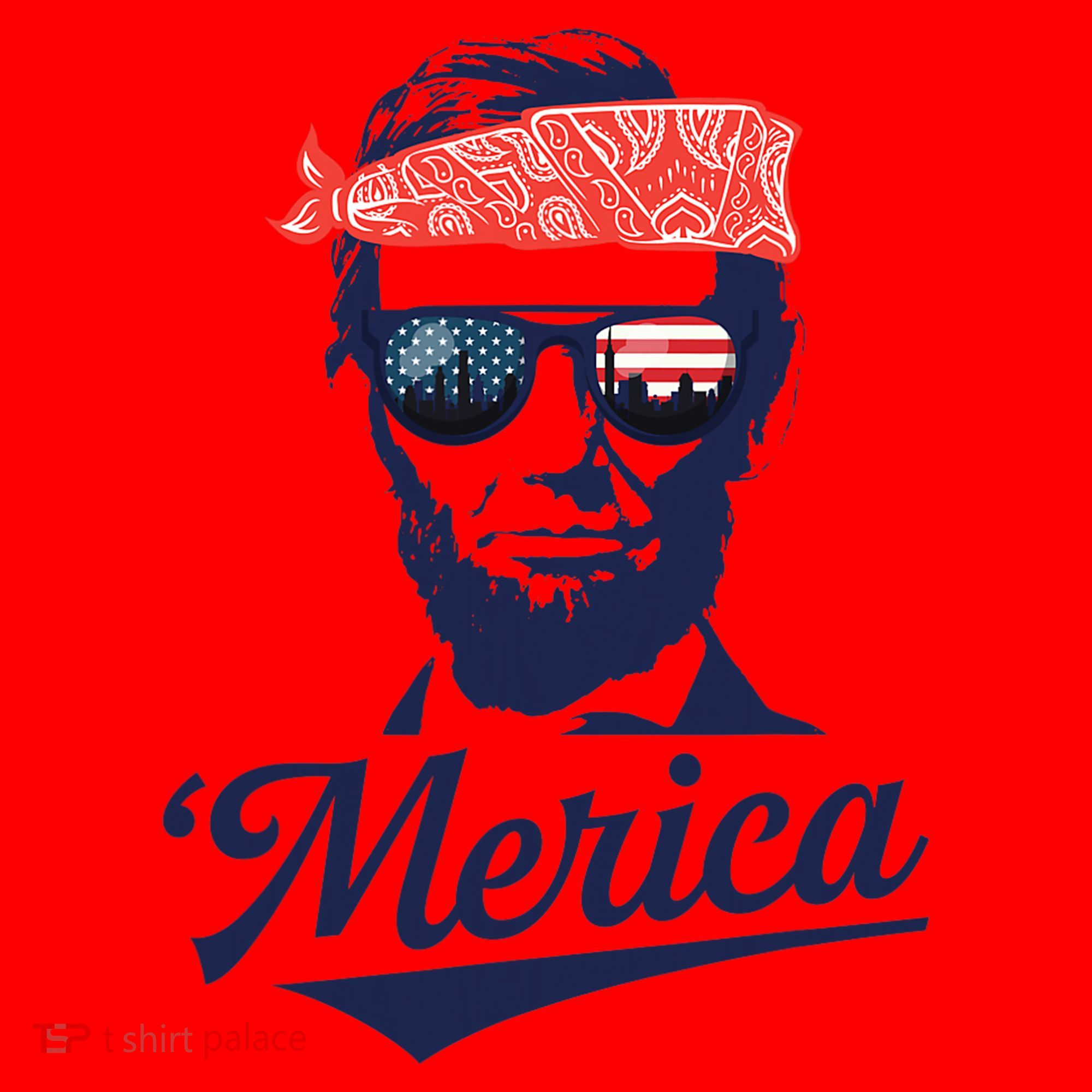 Abraham Lincoln Sunglasses Bandana Merica Santa Hat