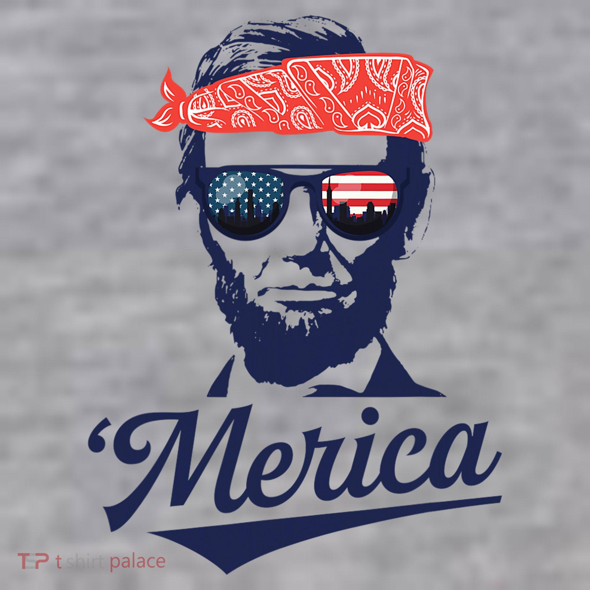 Abraham Lincoln Sunglasses Bandana Merica Infant Fleece One Piece