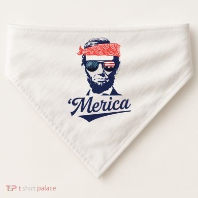 Abraham Lincoln Sunglasses Bandana Merica USA-Made Doggie Bandana