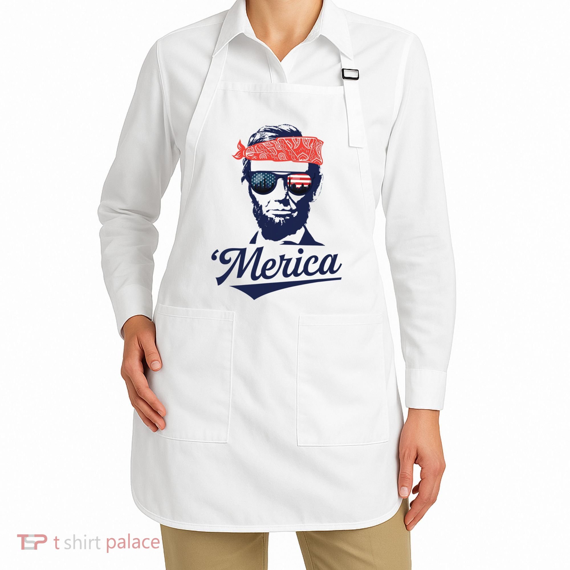 Abraham Lincoln Sunglasses Bandana Merica Apron