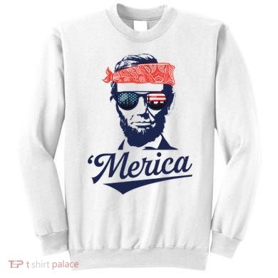 Abraham Lincoln Sunglasses Bandana Merica Sweatshirt