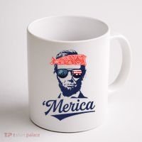 Abraham Lincoln Sunglasses Bandana Merica Coffee Mug thumb 1