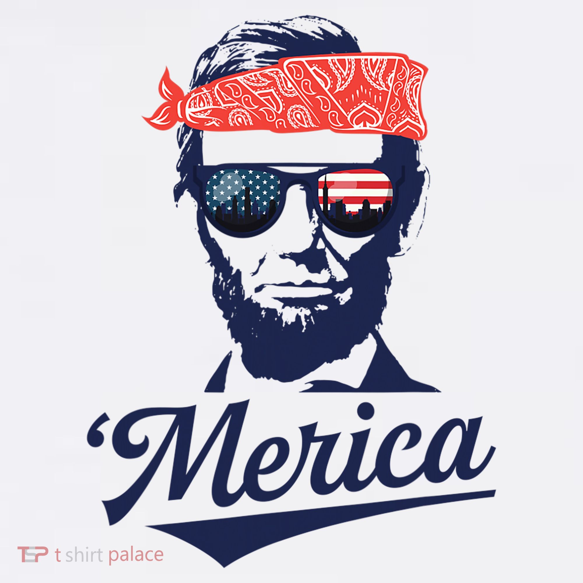 Abraham Lincoln Sunglasses Bandana Merica Polo