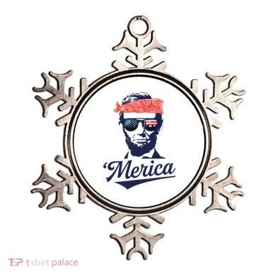 Abraham Lincoln Sunglasses Bandana Merica Ornament