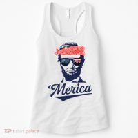 Abraham Lincoln Sunglasses Bandana Merica Women's Tank Top thumb 0