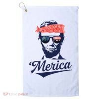 Abraham Lincoln Sunglasses Bandana Merica Golf Towel thumb 0