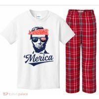 Abraham Lincoln Sunglasses Bandana Merica Kids Plaid Pajama Set thumb 0