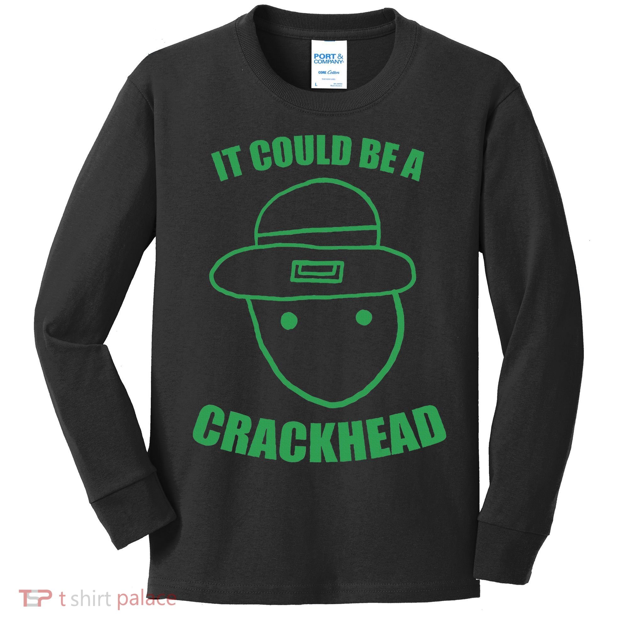 Amateur Leprechaun Sketch Could Be A Crackhead St Patricks Kids Long Sleeve Shirt