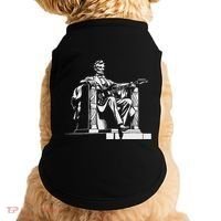 Abraham Lincoln Statue Playing Electric Guitar Funny Doggie Tank thumb 0