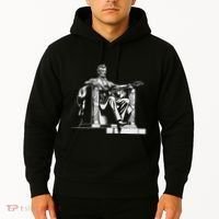 Abraham Lincoln Statue Playing Electric Guitar Funny Hoodie thumb 2