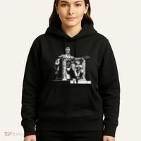 Abraham Lincoln Statue Playing Electric Guitar Funny Hoodie thumb 5