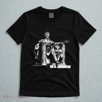 Abraham Lincoln Statue Playing Electric Guitar Funny T-Shirt thumb 5