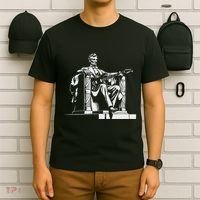 Abraham Lincoln Statue Playing Electric Guitar Funny T-Shirt thumb 6