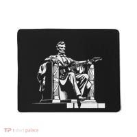 Abraham Lincoln Statue Playing Electric Guitar Funny Mousepad thumb 0
