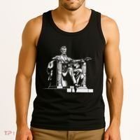 Abraham Lincoln Statue Playing Electric Guitar Funny Tank Top thumb 3
