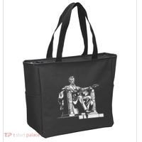 Abraham Lincoln Statue Playing Electric Guitar Funny Tote Bag thumb 2