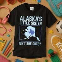 Alaskas Little Sister Isnt She Cute Texas Kids T-Shirt thumb 3
