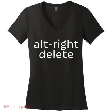 Alt-Right Delete Women's V-Neck T-Shirt