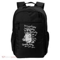Annoyed Litty Touchy Kitty Grouchy Ball Of Fur Moody Kitty Grumpy Kitty Cat Backpack thumb 0
