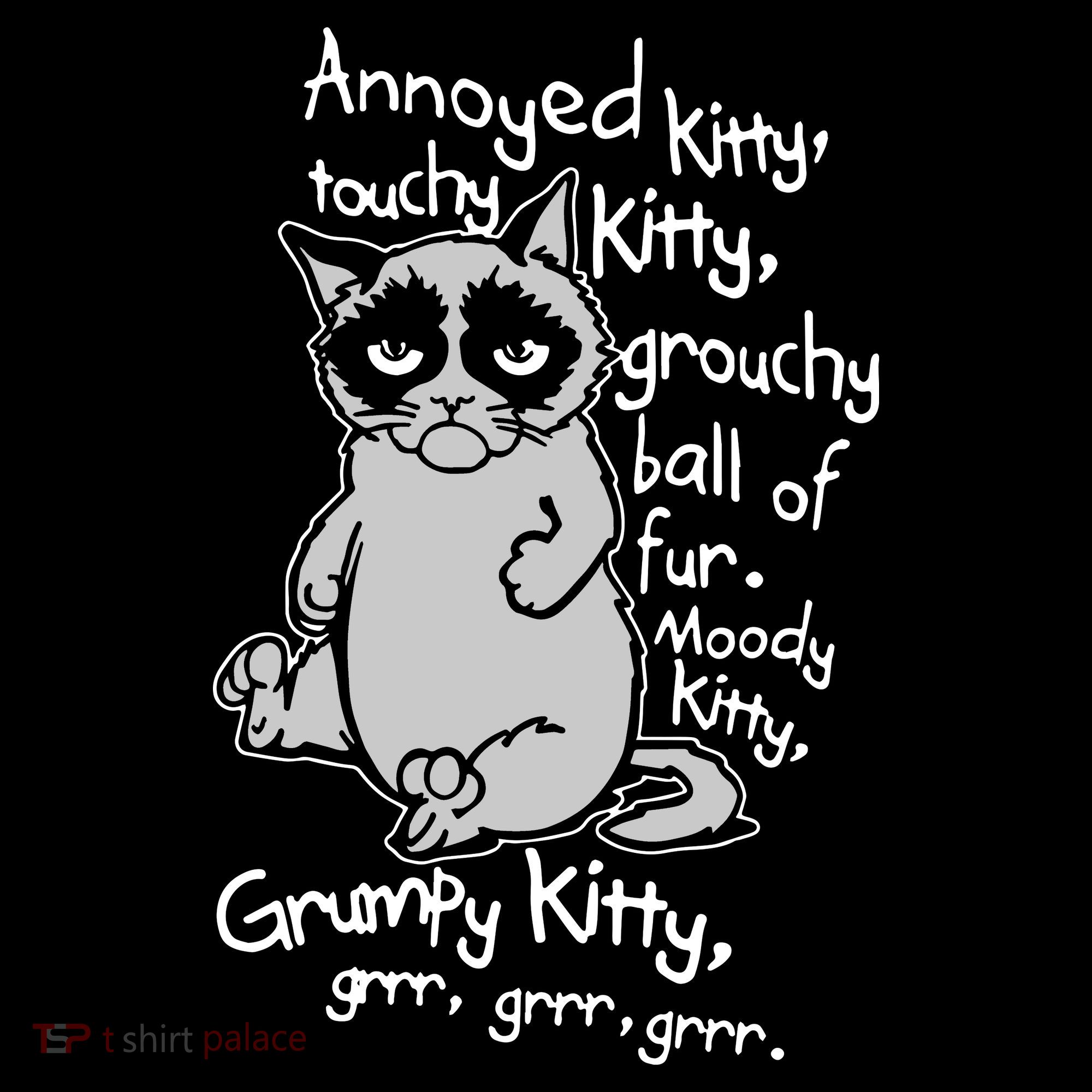 Annoyed Litty Touchy Kitty Grouchy Ball Of Fur Moody Kitty Grumpy Kitty Cat Coffee Mug