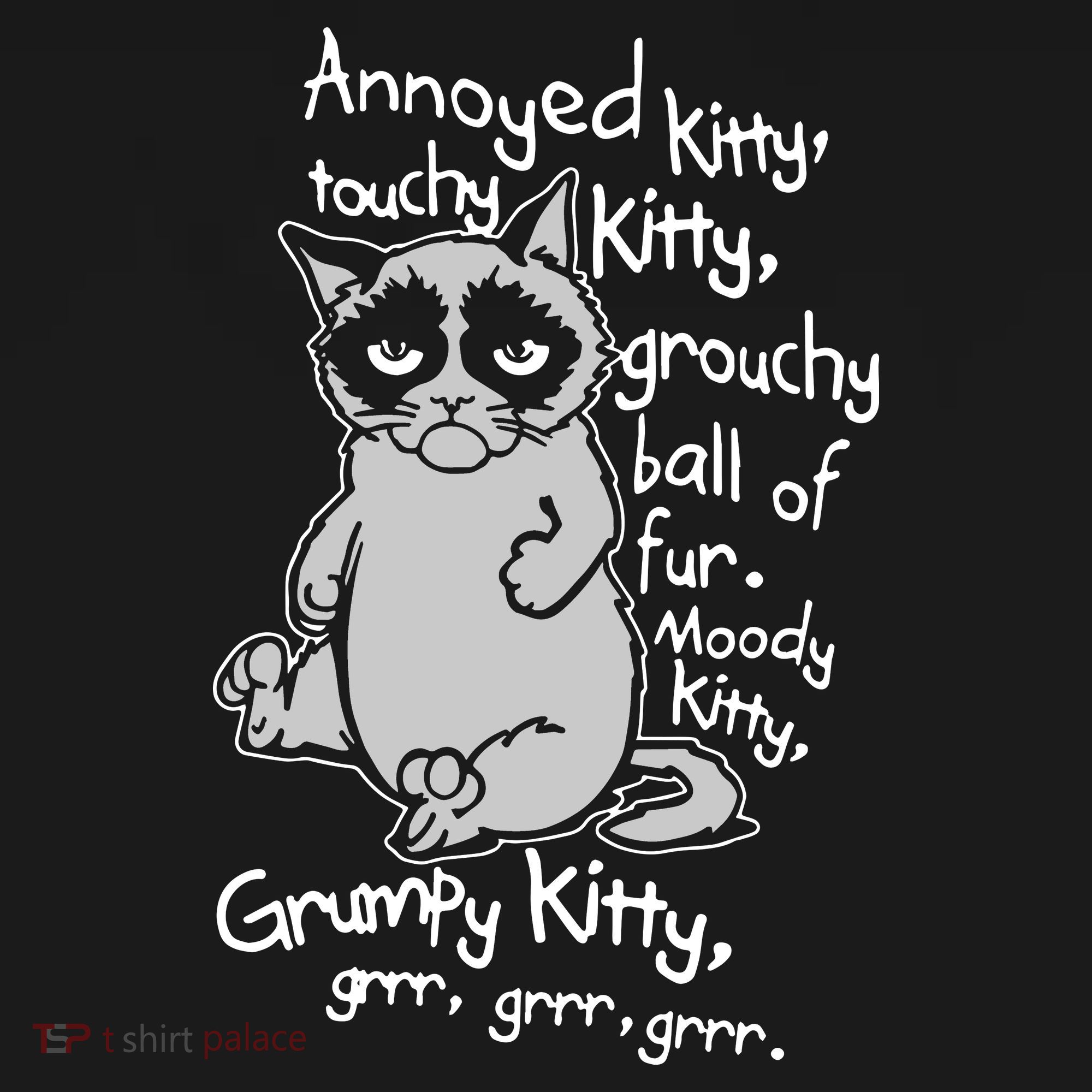 Annoyed Litty Touchy Kitty Grouchy Ball Of Fur Moody Kitty Grumpy Kitty Cat Women's Hoodie