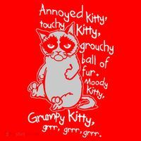 Annoyed Litty Touchy Kitty Grouchy Ball Of Fur Moody Kitty Grumpy Kitty Cat Santa Hat thumb 1