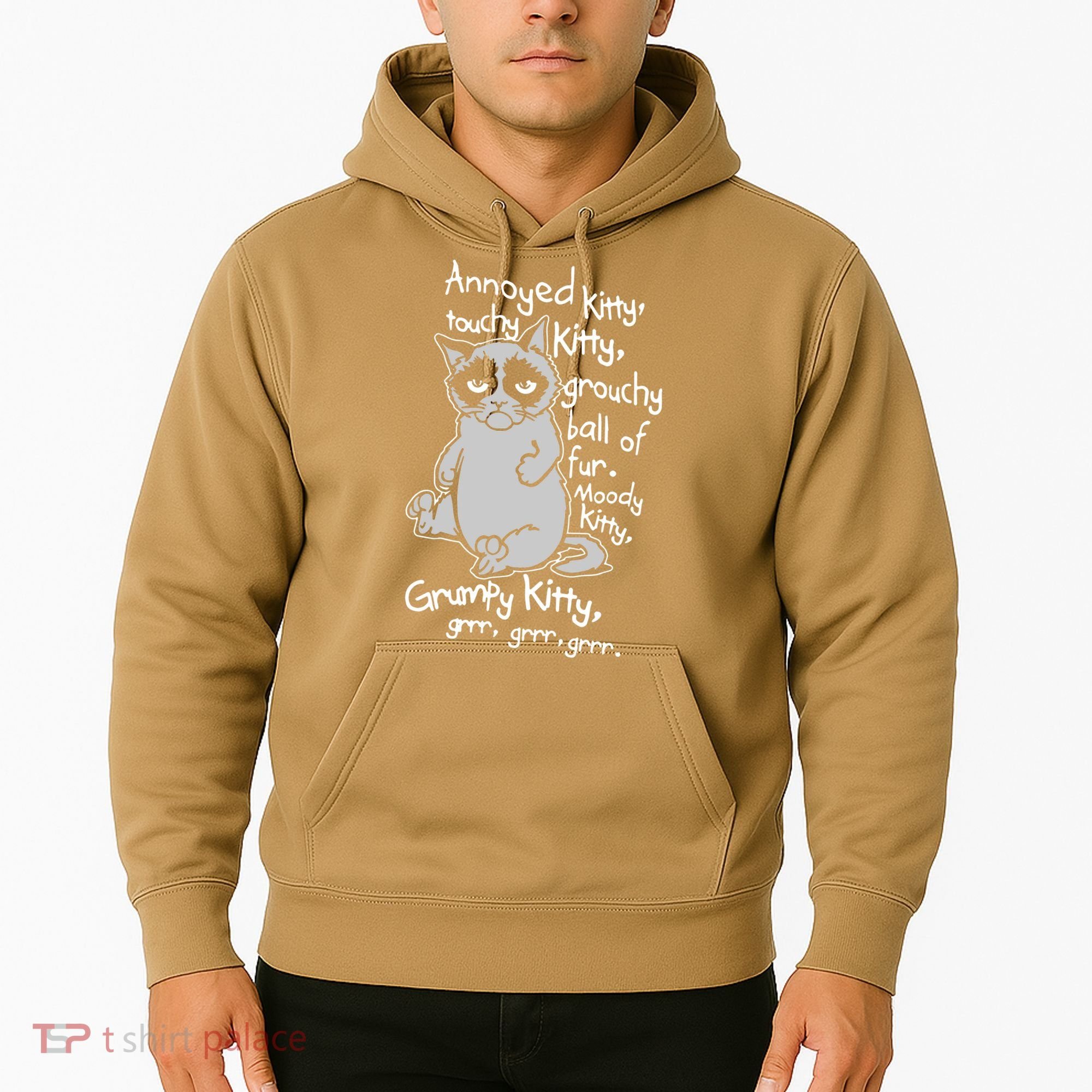 Annoyed Litty Touchy Kitty Grouchy Ball Of Fur Moody Kitty Grumpy Kitty Cat Hoodie