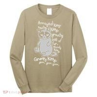 Annoyed Litty Touchy Kitty Grouchy Ball Of Fur Moody Kitty Grumpy Kitty Cat Long Sleeve Shirt thumb 0