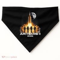 Artemis Launch To The Moon Astronaut Explorer USA-Made Doggie Bandana thumb 0