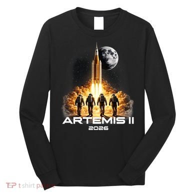 Artemis Launch To The Moon Astronaut Explorer Long Sleeve Shirt