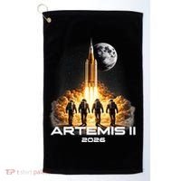 Artemis Launch To The Moon Astronaut Explorer Golf Towel thumb 0