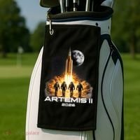 Artemis Launch To The Moon Astronaut Explorer Golf Towel thumb 2