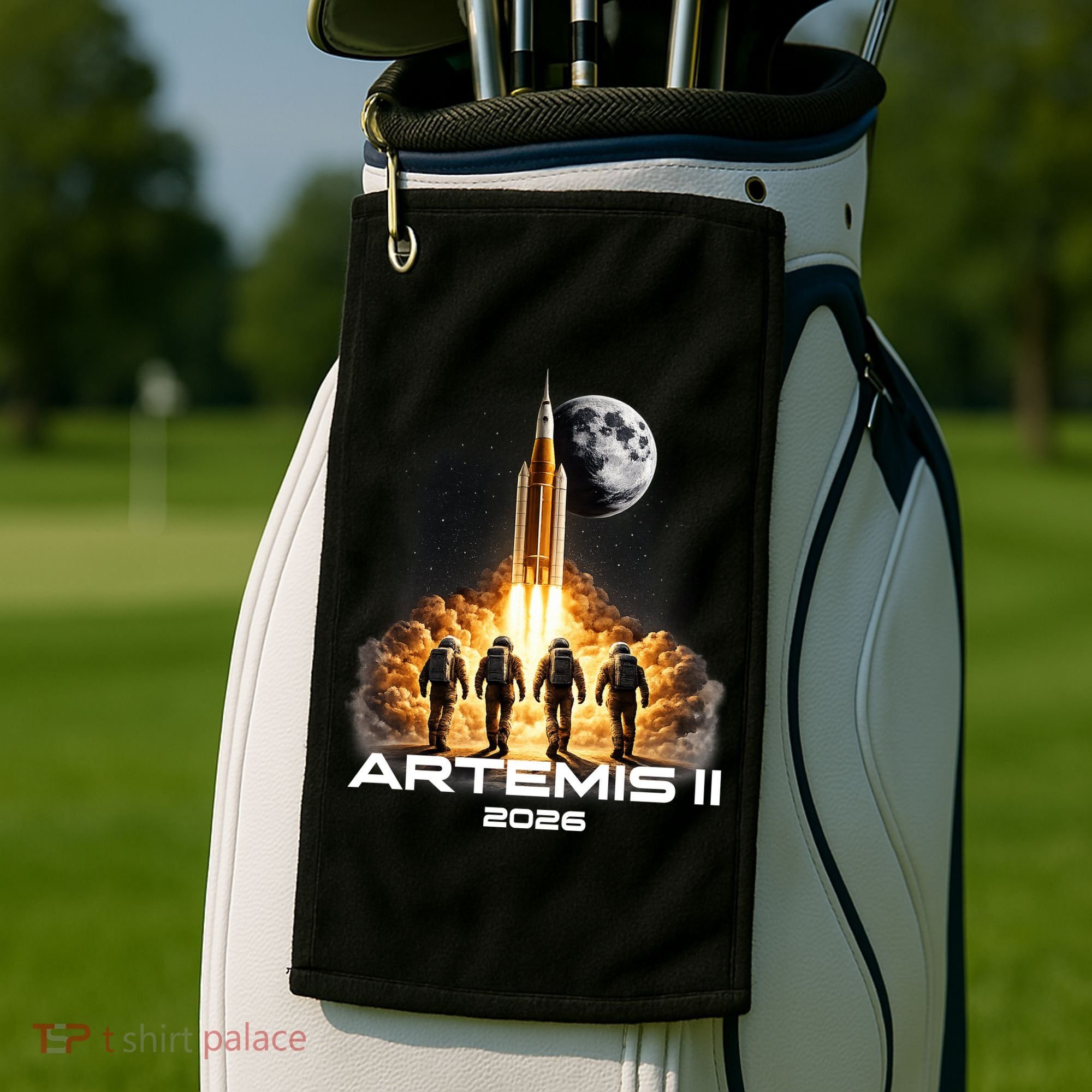 Artemis Launch To The Moon Astronaut Explorer Golf Towel