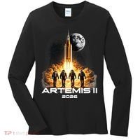 Artemis Launch To The Moon Astronaut Explorer Women's Long Sleeve Shirt thumb 0