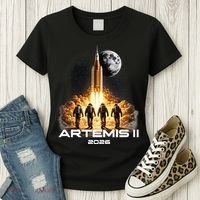 Artemis Launch To The Moon Astronaut Explorer Women's T-Shirt thumb 3