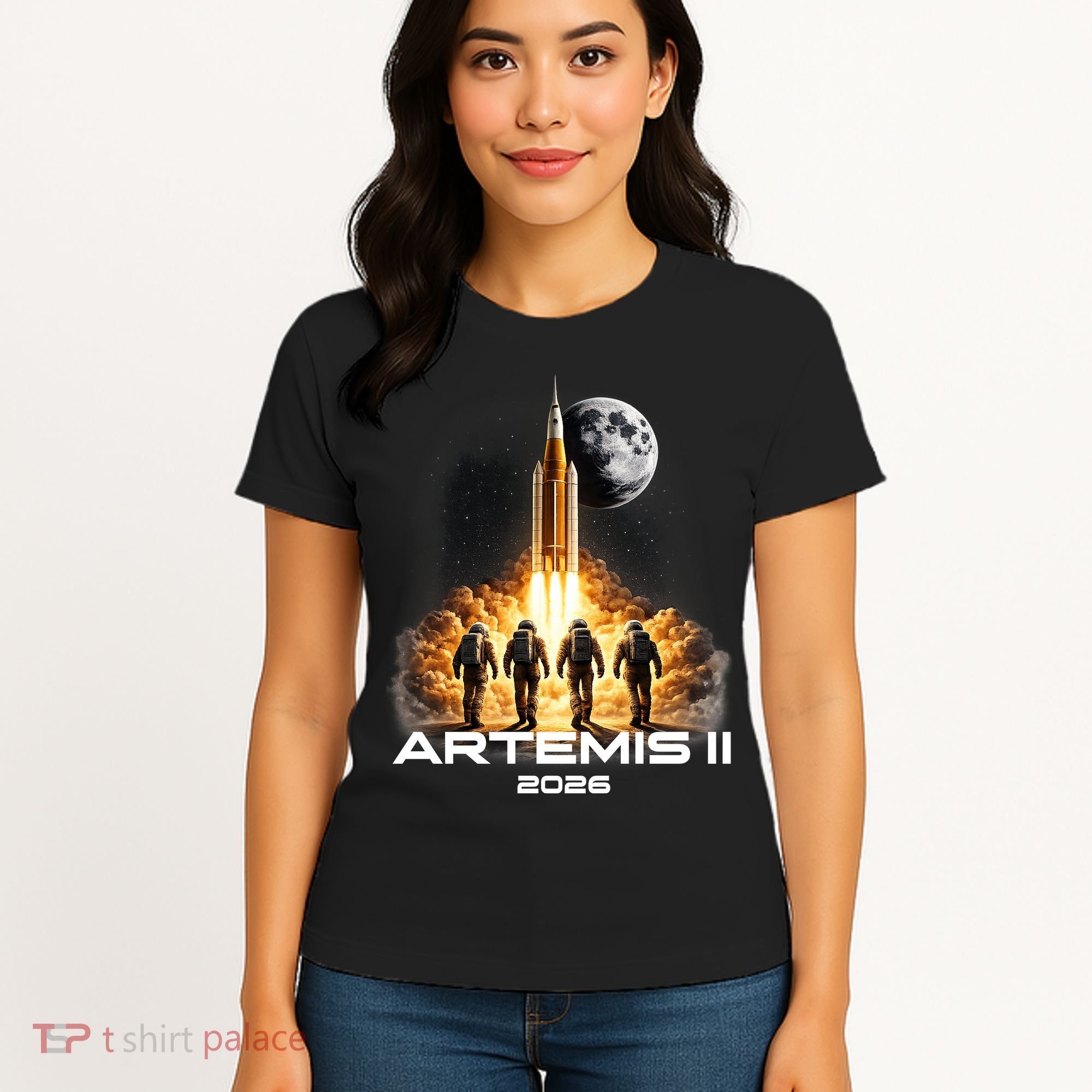 Artemis Launch To The Moon Astronaut Explorer Women's T-Shirt