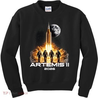 Artemis Launch To The Moon Astronaut Explorer Kids Sweatshirt