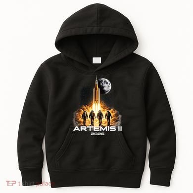 Artemis Launch To The Moon Astronaut Explorer Kids Hoodie