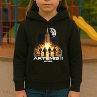Artemis Launch To The Moon Astronaut Explorer Kids Hoodie thumb 3