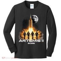 Artemis Launch To The Moon Astronaut Explorer Kids Long Sleeve Shirt thumb 0
