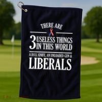 Anti Liberal TShirt: Useless Liberals, Liberal Tears Golf Towel thumb 1