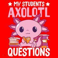 Axolotl Lover Teacher - My Students Axolotl Questions  Santa Hat thumb 1