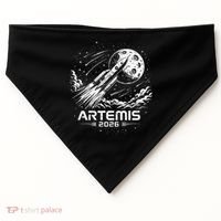Artemis Launch To The Moon 2026 USA-Made Doggie Bandana thumb 0