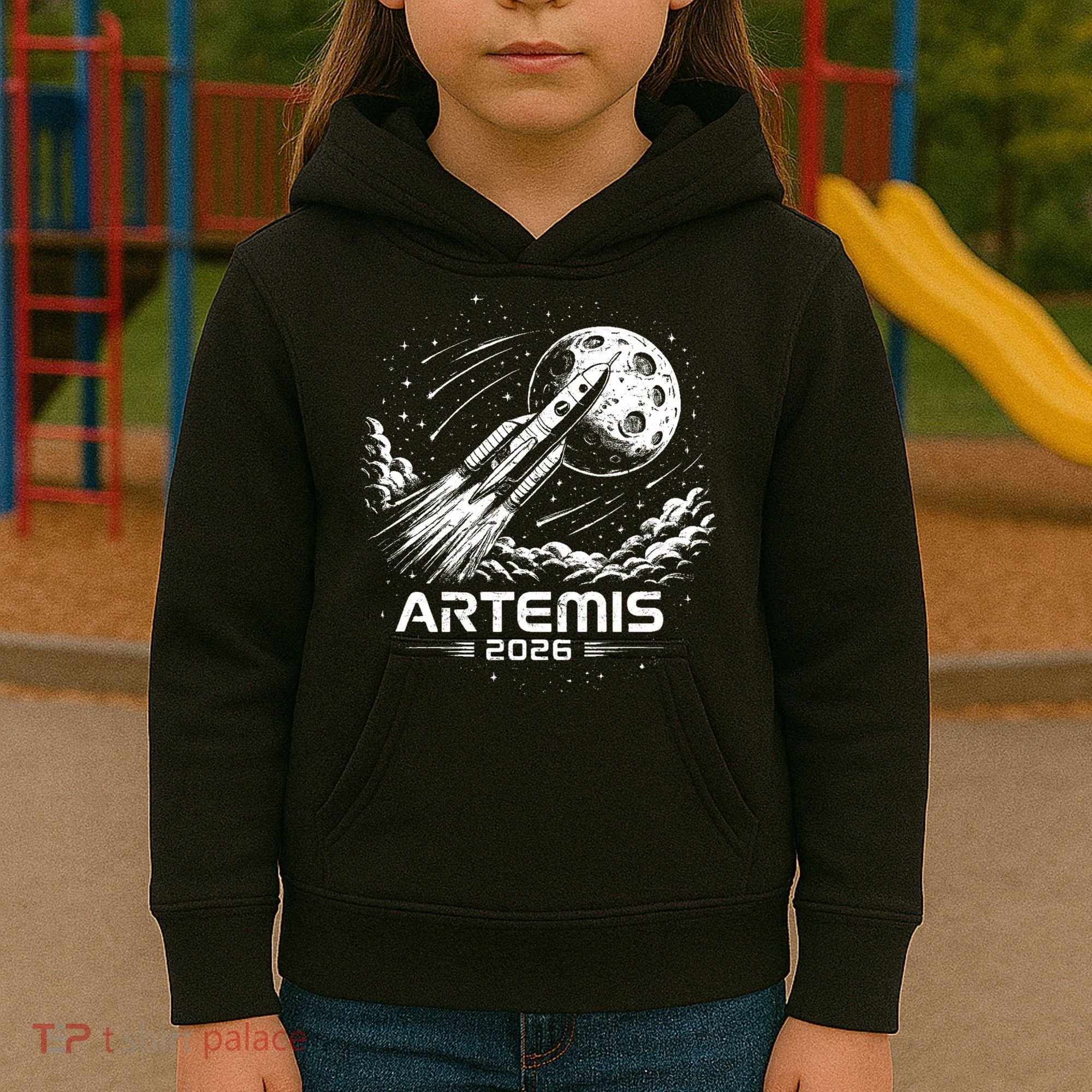 Artemis Launch To The Moon 2026 Kids Hoodie