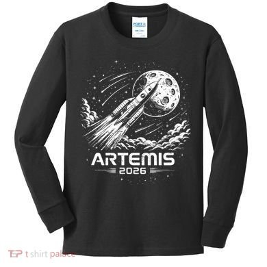 Artemis Launch To The Moon 2026 Kids Long Sleeve Shirt