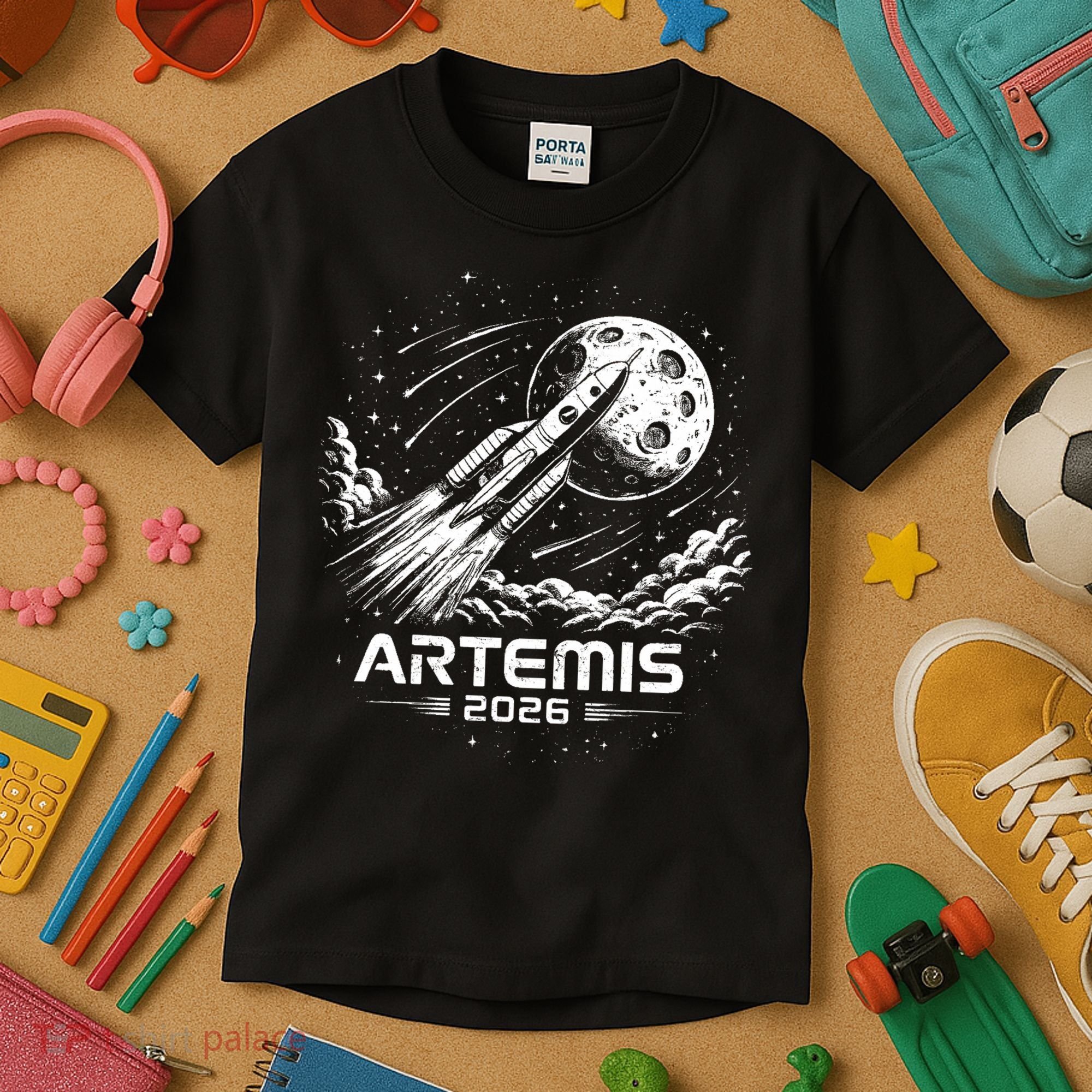 Artemis Launch To The Moon 2026 Kids T-Shirt