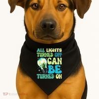 All Lights Turned Off Can Be Turned On USA-Made Doggie Bandana thumb 1