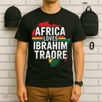 Africa Loves Traore Burkina Faso- Ibrahim Traoré  T-Shirt thumb 6