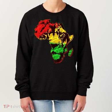 African Lion Traditional Pattern Colors Women's Sweatshirt